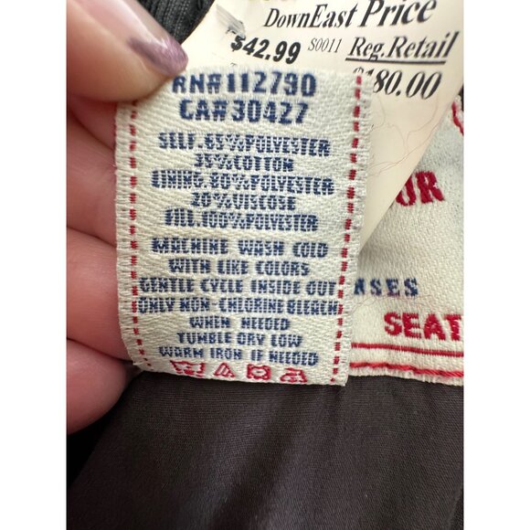 True Religion Mens M Corduroy Puffy Vest W/ Burgundy Yoke NWT Cowboy - Picture 4 of 15